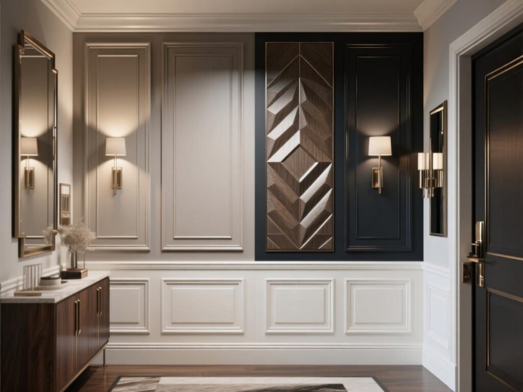Chic Entry Way Wall Paneling