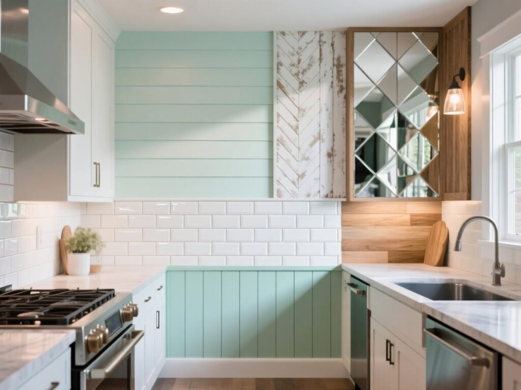 Colorful Kitchen Wall Paneling