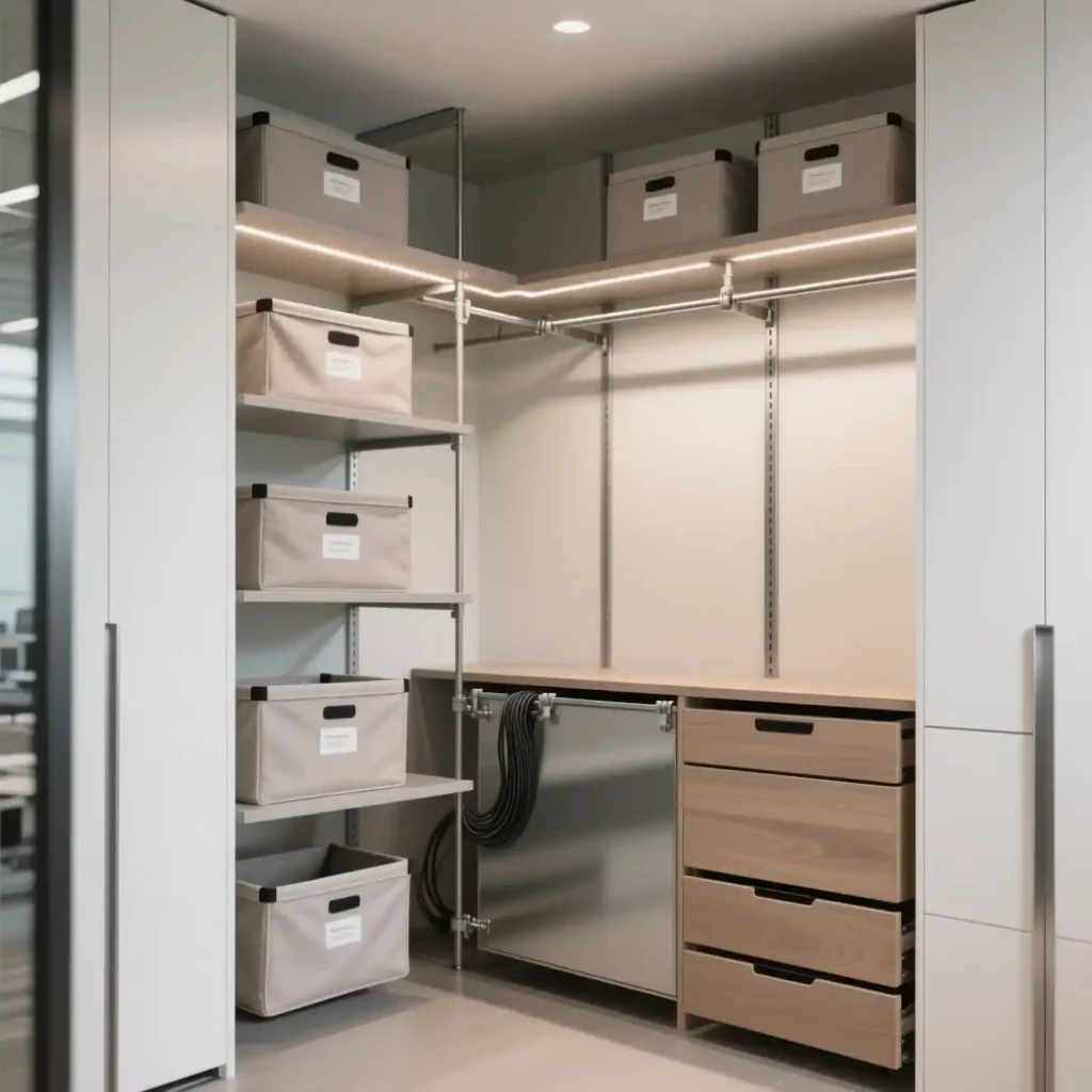 Workspace Office Closet Organization Ideas