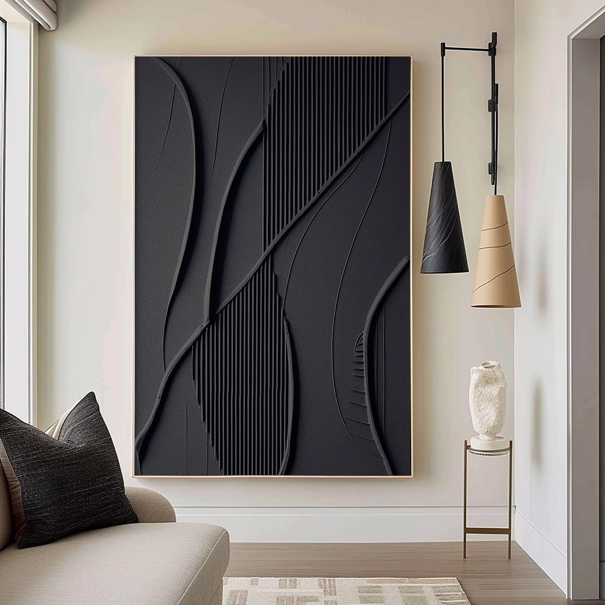 Black Wall Painting Ideas