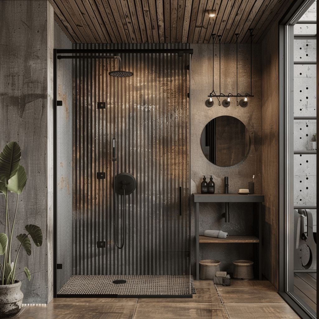Industrial Farmhouse Bathroom