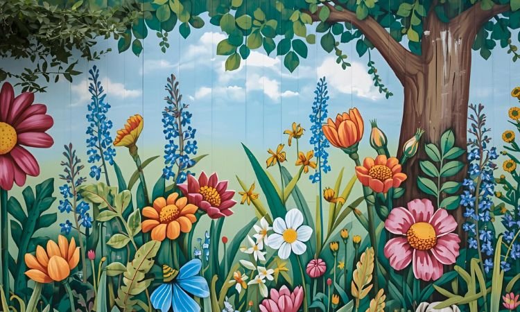 garden wall painting ideas