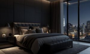 modern black bedroom design