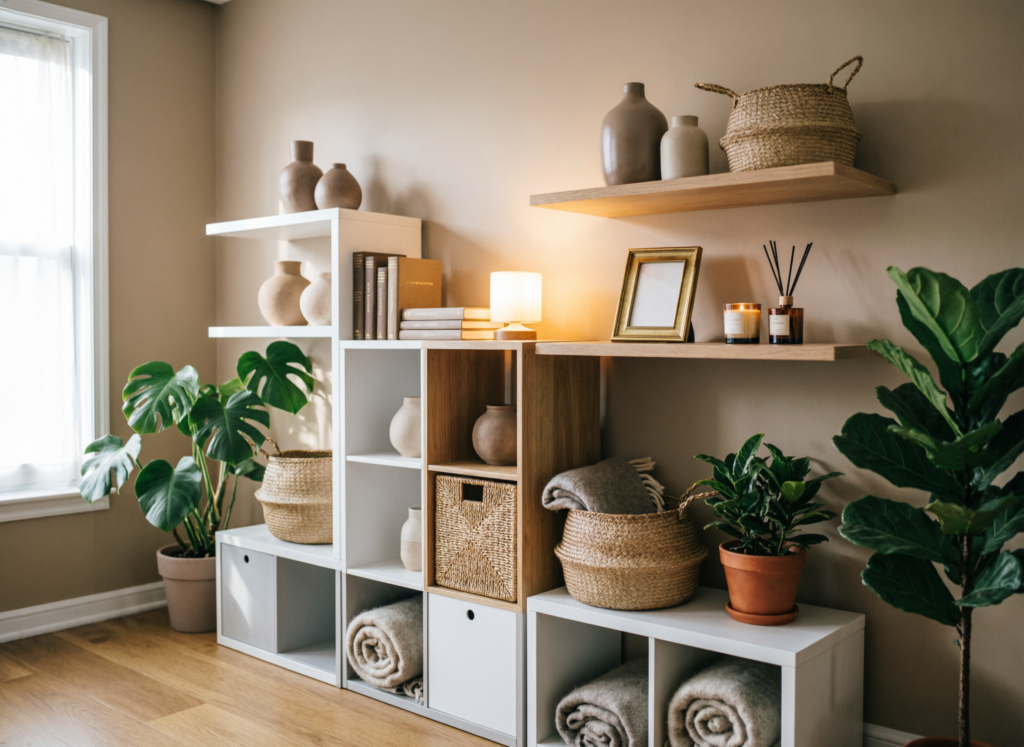 Ikea Shelves Decor Inspiration for Warm Living Spaces